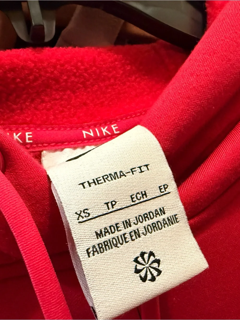 Nike Olive Green and Bright Pink Therma-FIT Hoodie (XS)